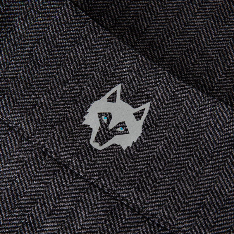 Herringbone Tate Quarter Zip Black Herringbone
