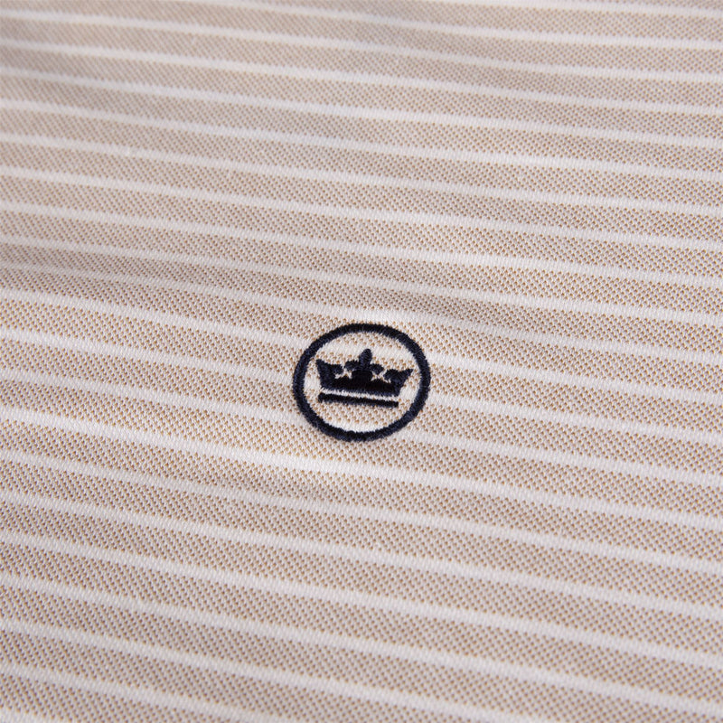 Albatross Stripe Cotton-Blend Pique Polo Summer Dunes
