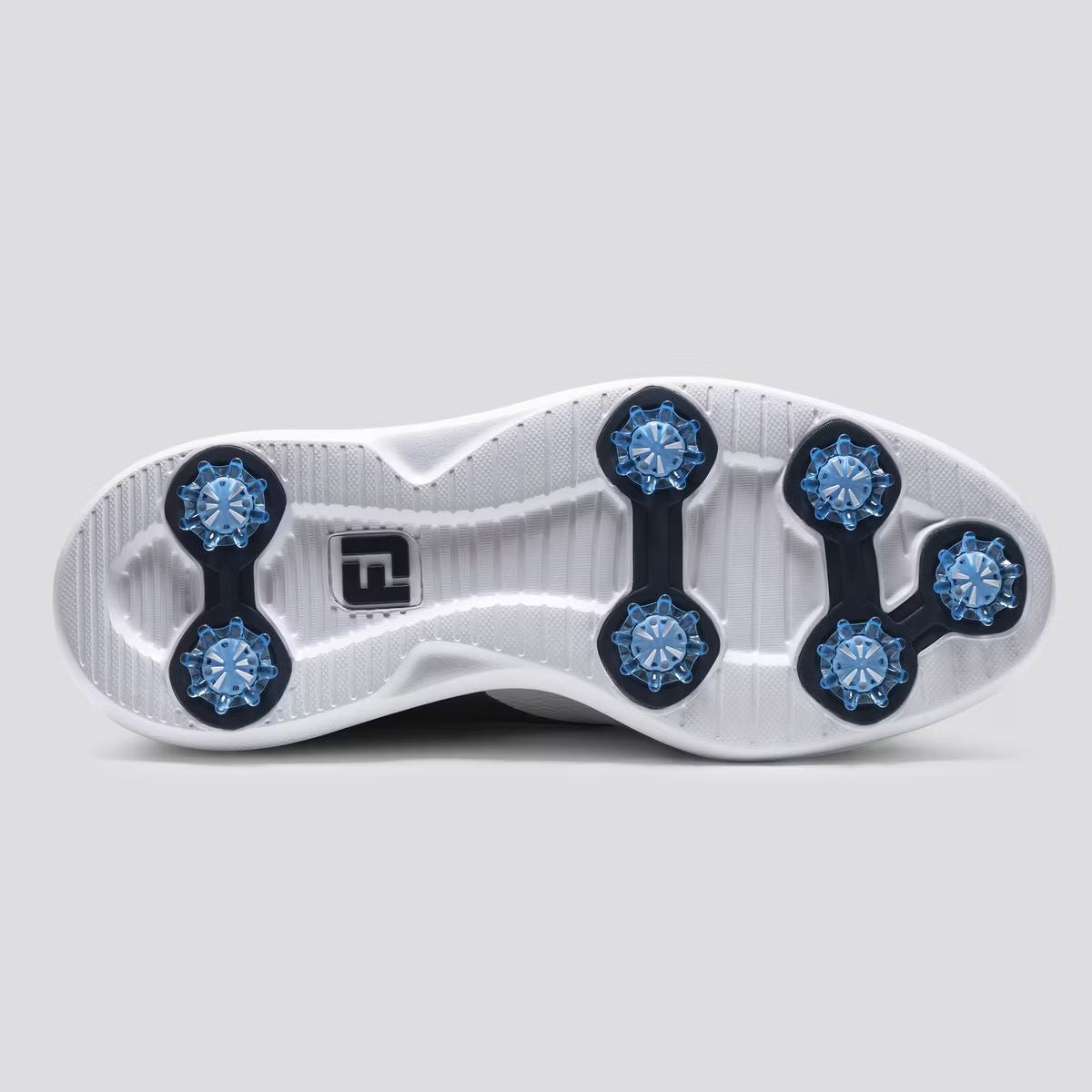 FJ Traditions Saddle Cleated Golf Shoes White/Navy/Blue