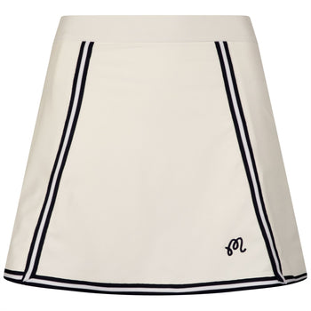 ◆Malbon Golf◆ A-line Essential Skort IVORY WOMAN Malbon Golf Lia Skirt Ivory | TRENDYGOLF USA