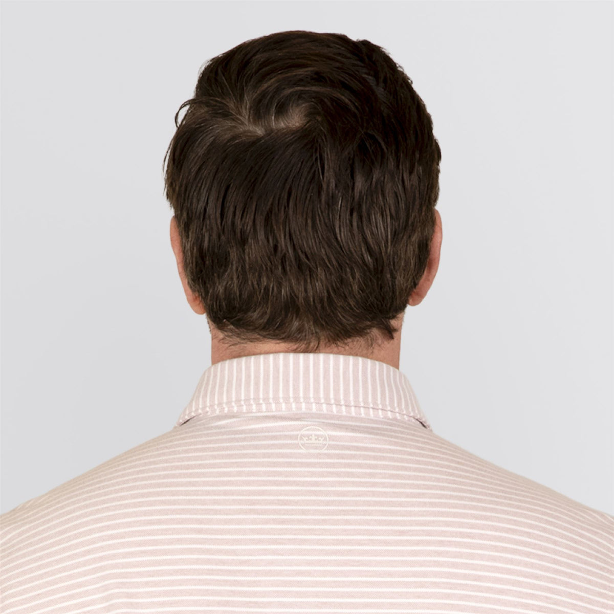 Albatross Stripe Cotton-Blend Pique Polo Faded Scarlett