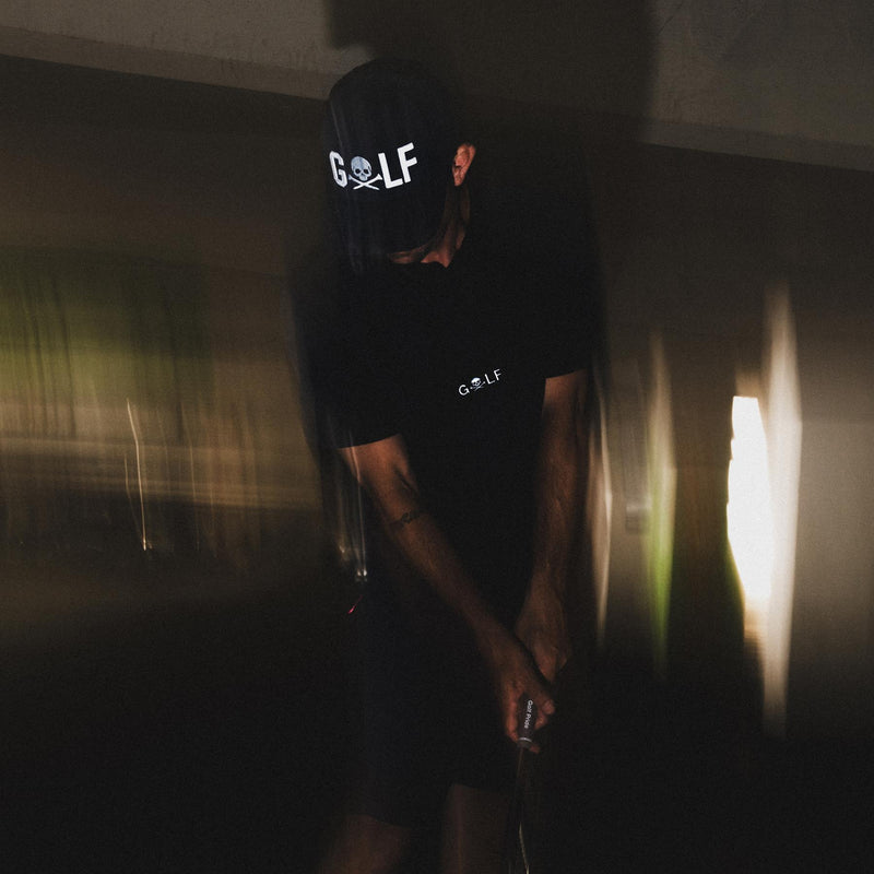 S&T Golf Logo Essential Performance Pique Polo Onyx