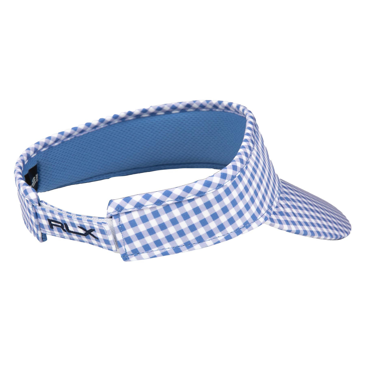 Womens Performance Visor Blue Gingham