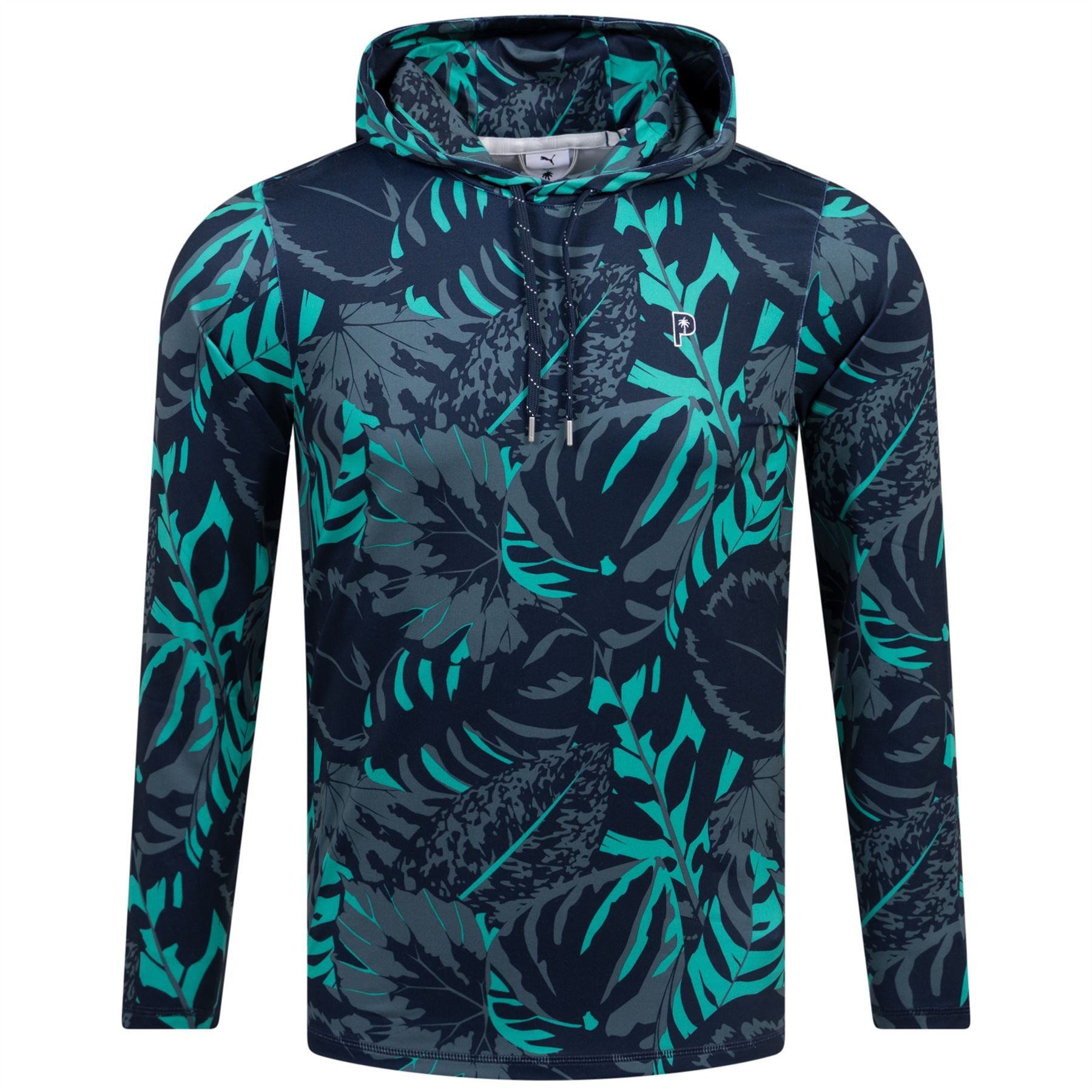 x PTC Palm Glitch Hoodie Deep Navy/Sparkling Green