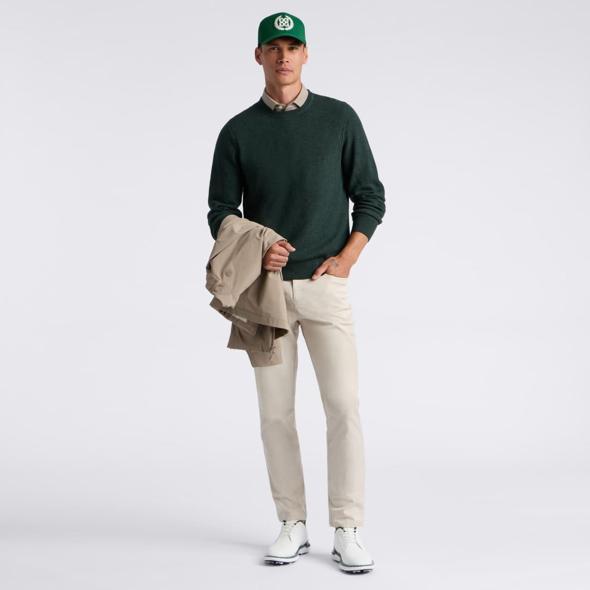 The Club Merino Wool Crewneck Pine