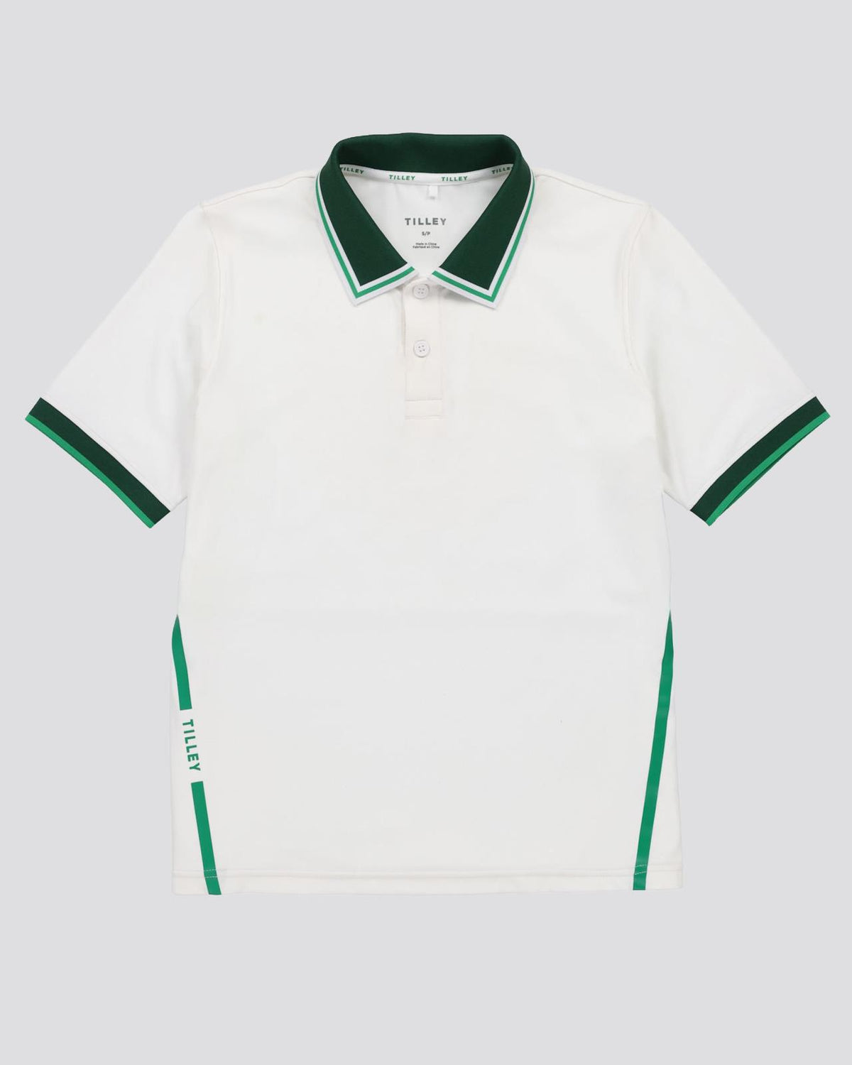 Womens Tech Jersey Club Polo White/Sport Green