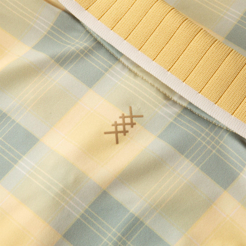 Womens Course to Court Sleeveless Polo Yellow Dawn Plaid