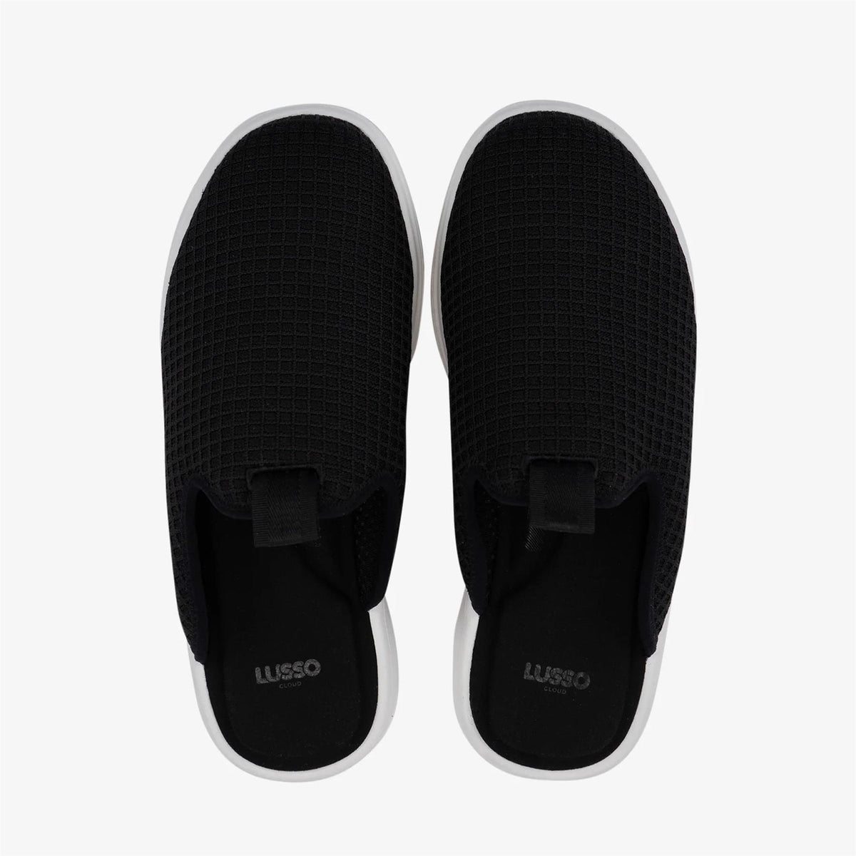 Pelli Waffle Slip-On Jet Black/Marshmallow