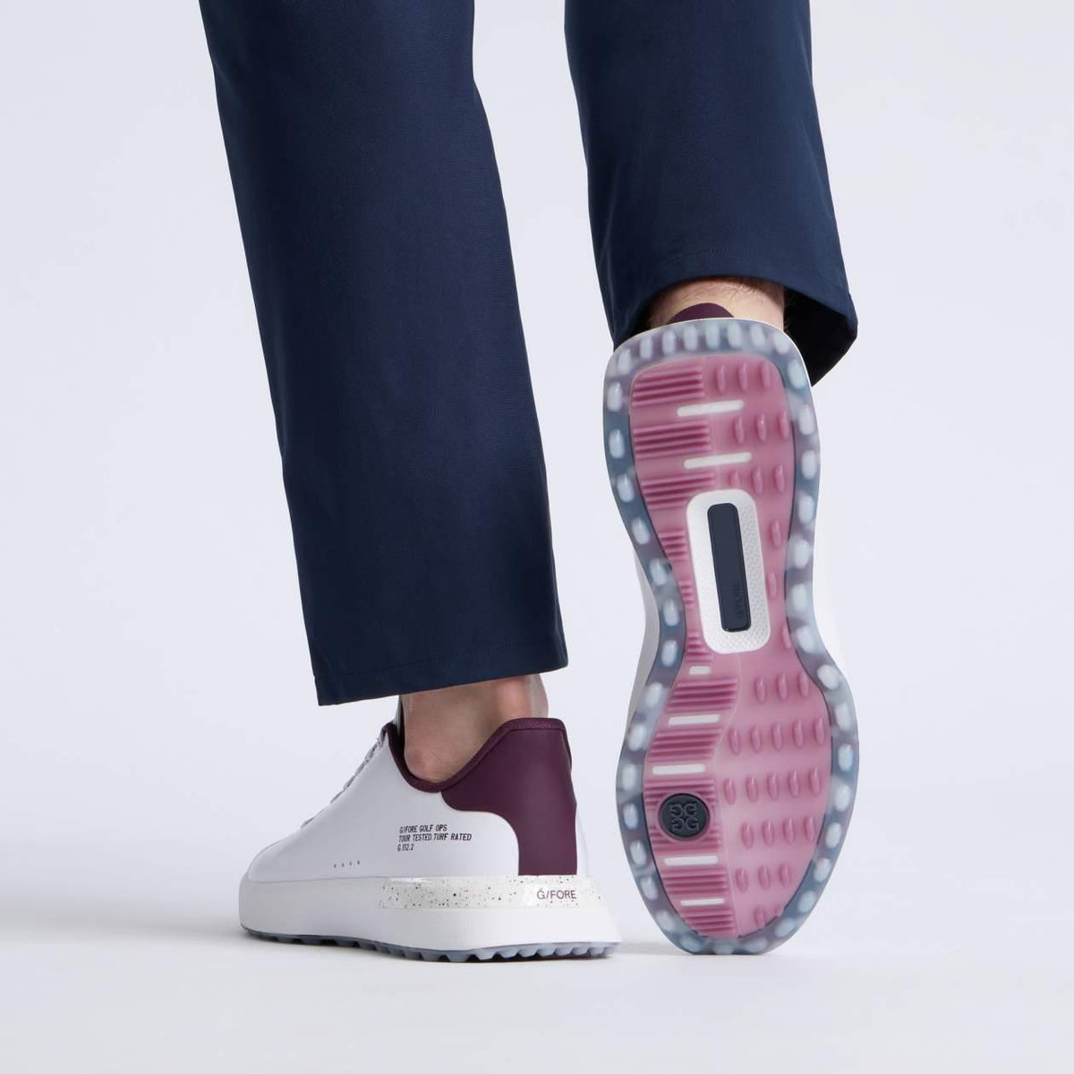 G.112 Golf Shoes Snow/Dark Plum