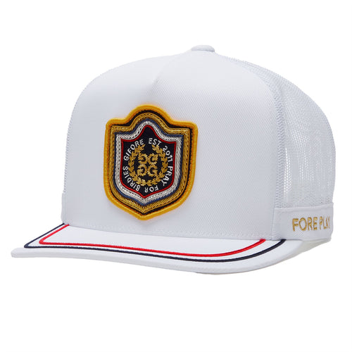 Bullion Stretch Twill Snapback Cap Snow