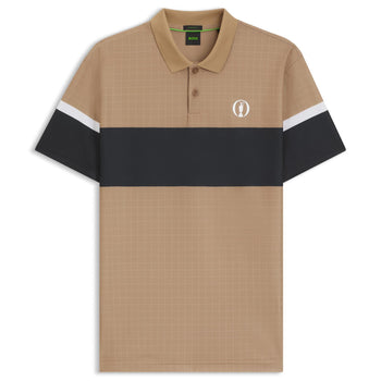 BOSS Paddy The Open 25 Polo Brown/Black | TRENDYGOLF USA