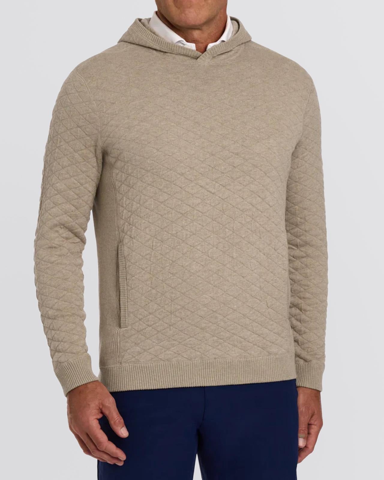 The Wallace Hooded Sweater Heathered Light Dune