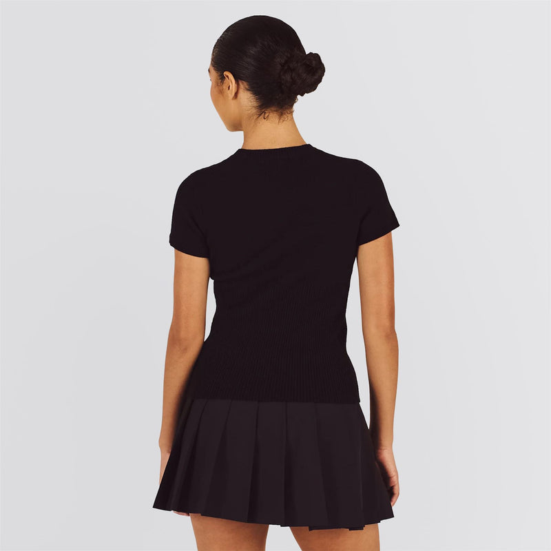 Womens Lisette Knit Top Black