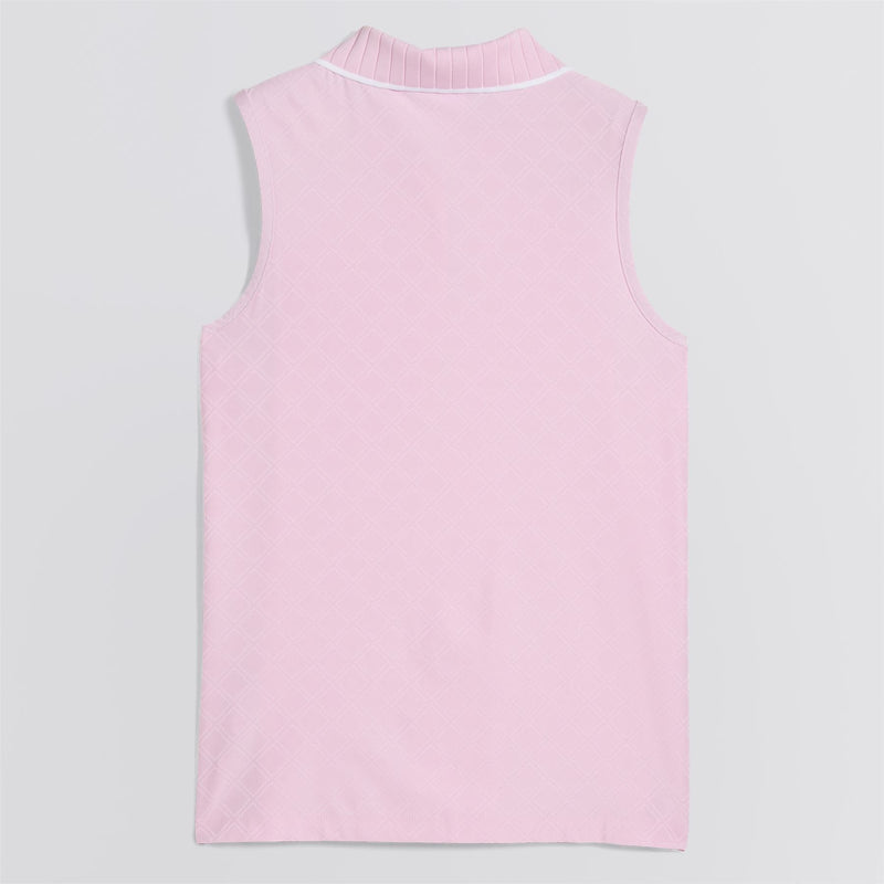 x AP Womens Jacquard SL Polo Pale Pink