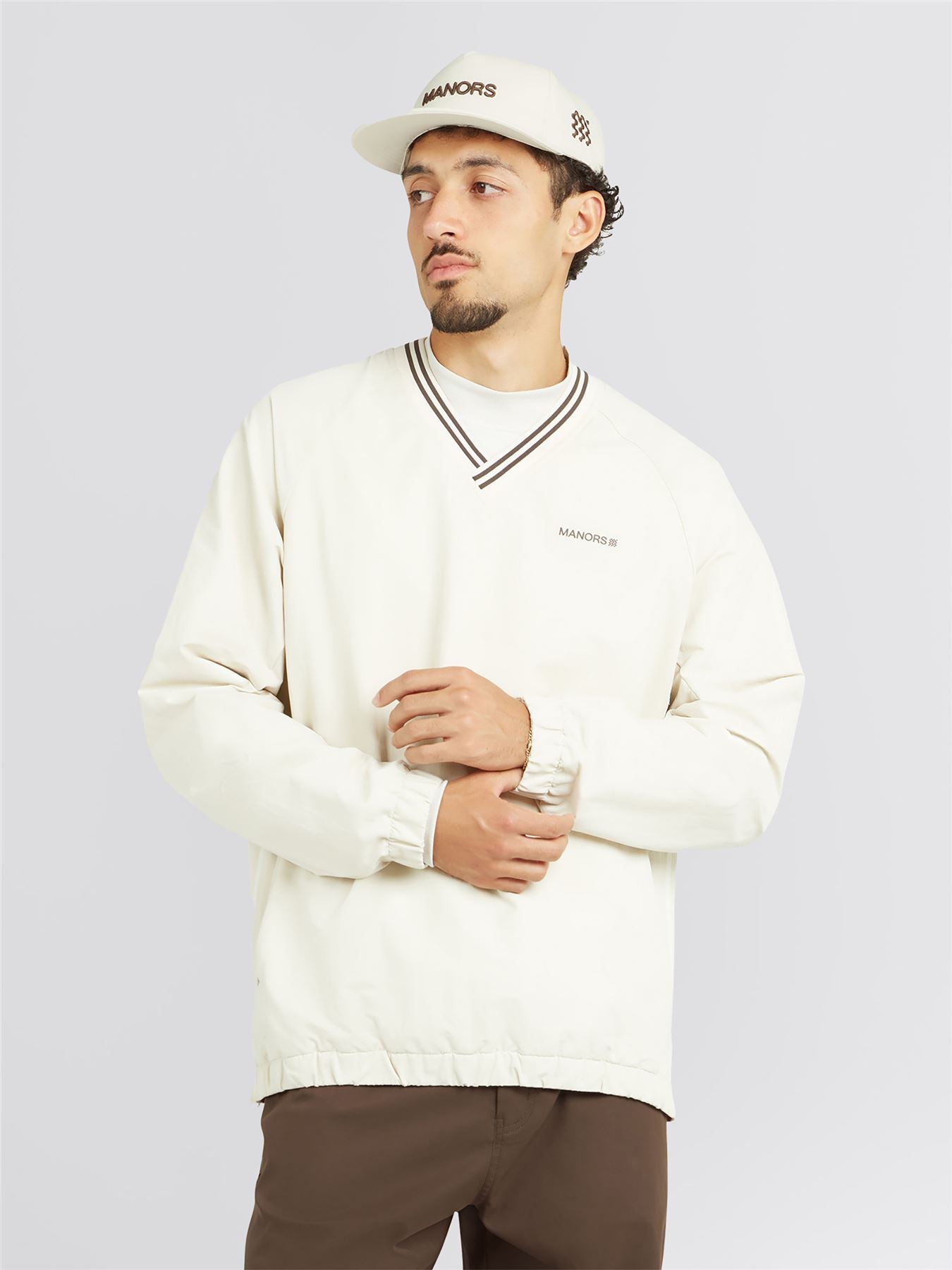 V-Neck Pullover Windbreaker Ivory
