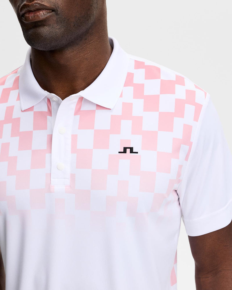 Finn Print Polo Finn Fade White Pink