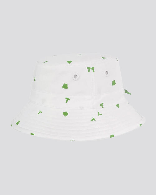 Icon Print Logo Bucket Hat White/Pine Print