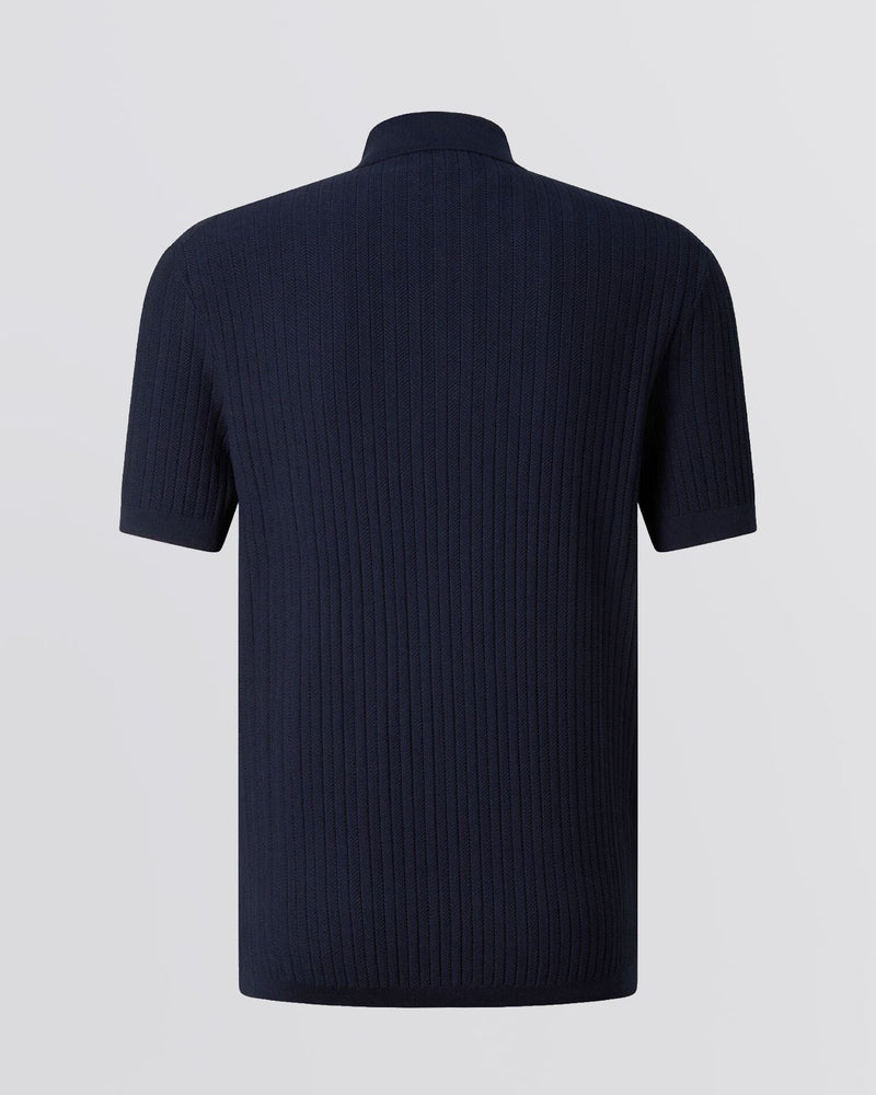 Tobias Knit Polo Navy