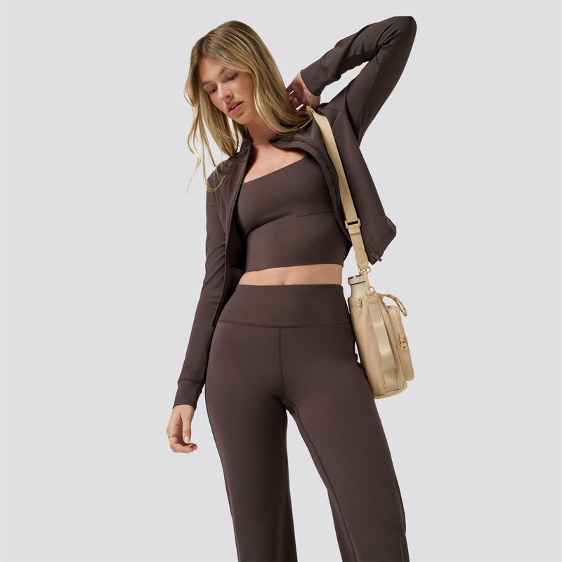 Womens Moveknit Full Zip Jacket Coffee Grounds