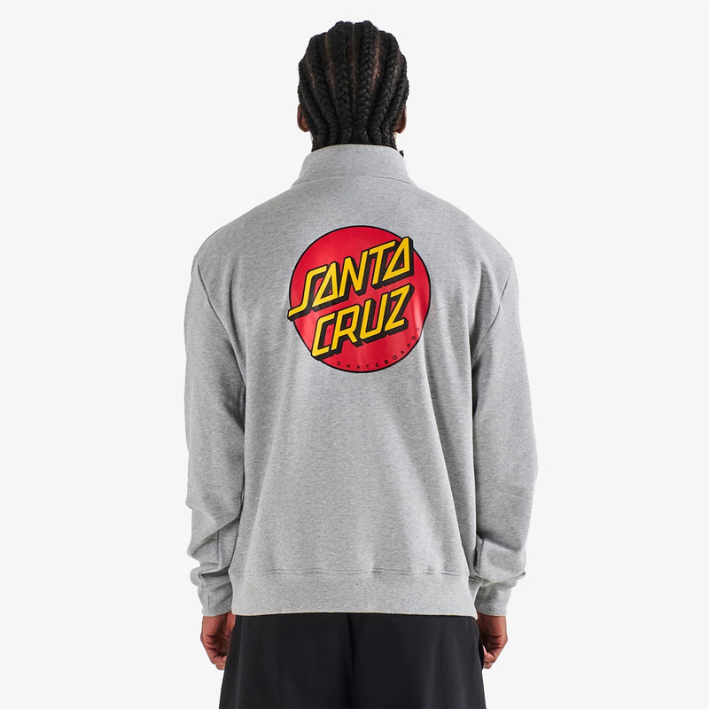 x Santa Cruz Quarter Zip Sweatshirt Heather Grey