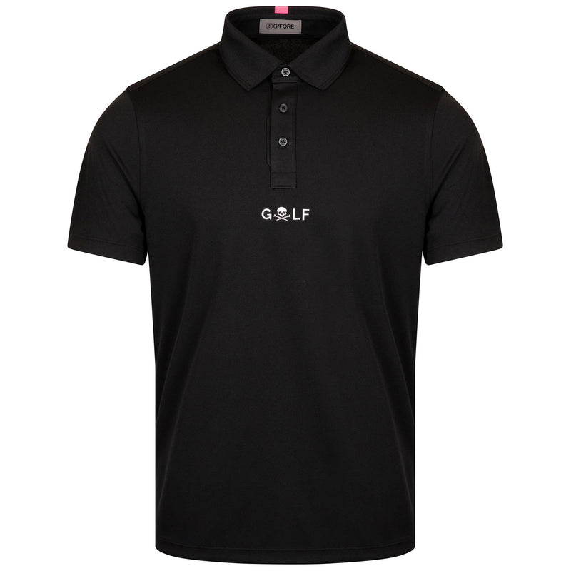 S&T Golf Logo Essential Performance Pique Polo Onyx