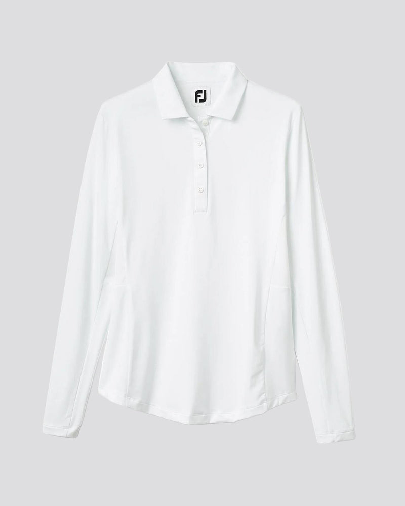 Womens Jersey Mesh LS Sun Protection Shirt White