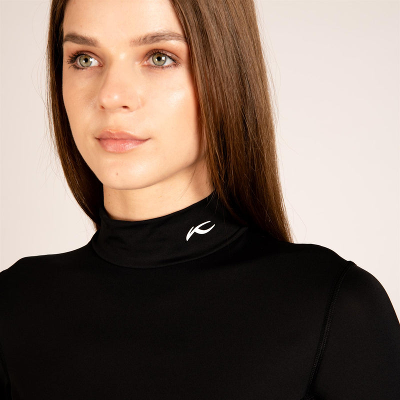 Womens Base Layer Turtleneck Black