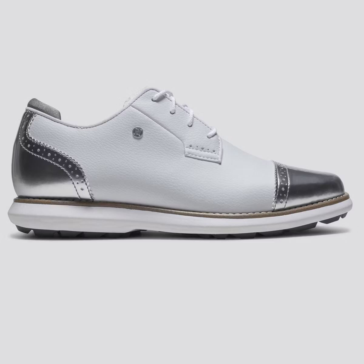 Womens Traditions Spikeless Laced Golf Shoes White/Silver
