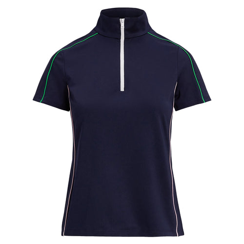 Womens RLX Stretch Jersey Quarter Zip Polo Refined Navy Multi - SS25