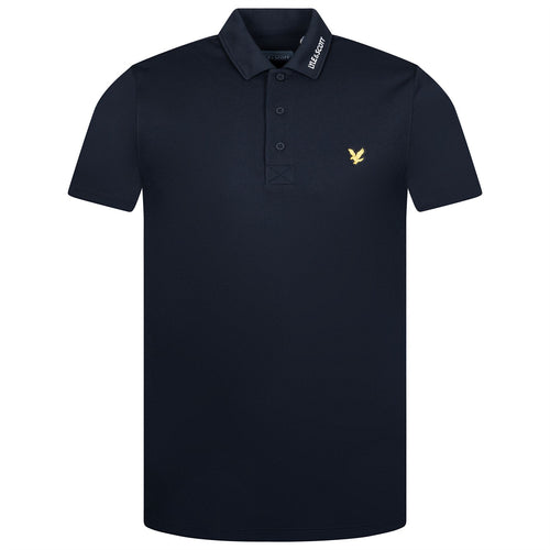 Tech Collar Logo Polo Shirt Jet Black - AW23