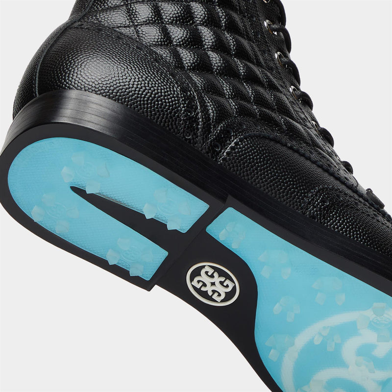 Womens GALLIVANTER Quilted Leather Luxe Golf Shoes Onyx
