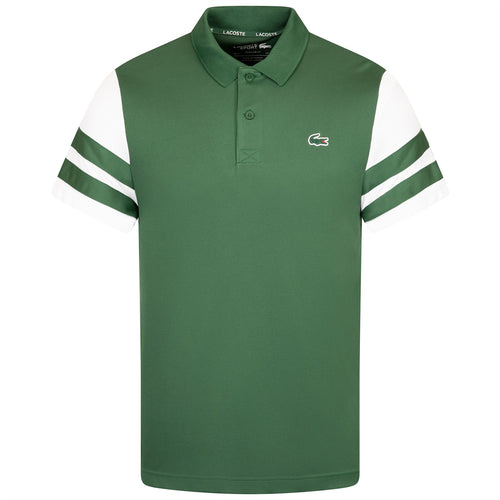 Ultra-Dry Colorblock Tennis Polo Green/White - SS24