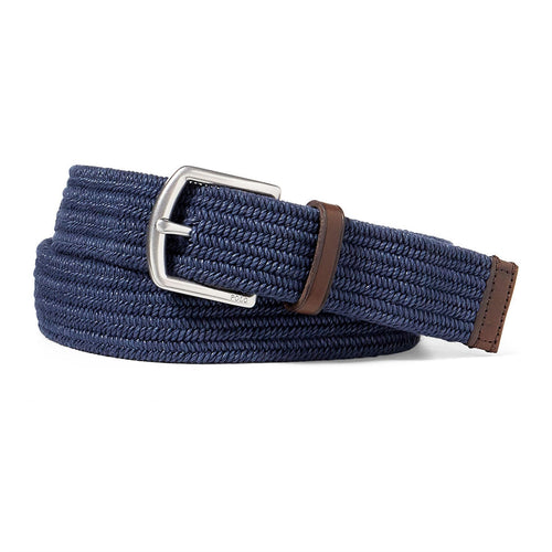 Polo Golf Braided Stretch Belt Navy - SS25