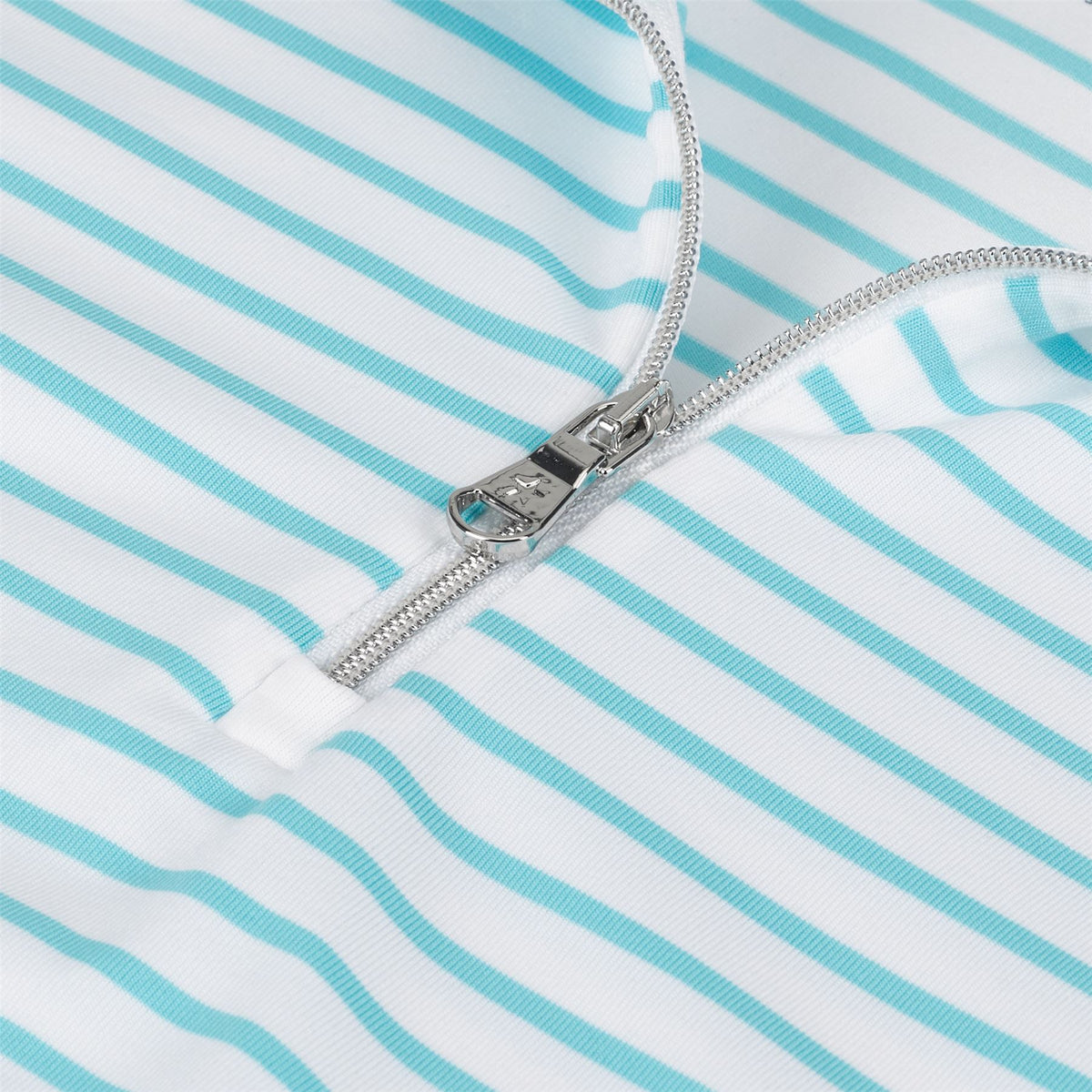 Womens The Gemma Striped LS Polo Ocean
