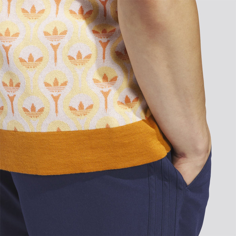 Originals Knit Polo White/Ice Tangerine/Dusky Orange