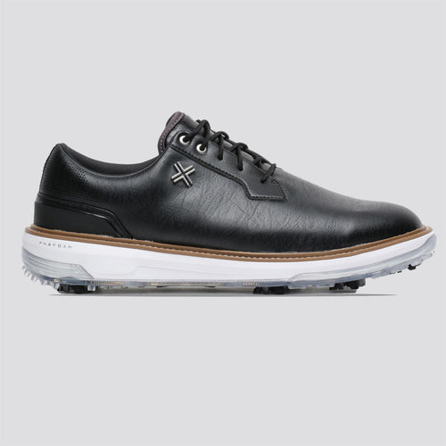 Reserve Classic Tour RS Spiked Golf Shoes Black/White/Tan