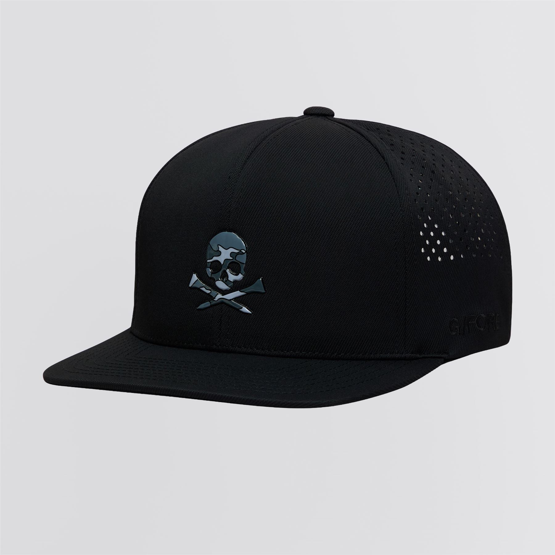 Skull & Tees Perforated Delta 110 Snapback Onyx