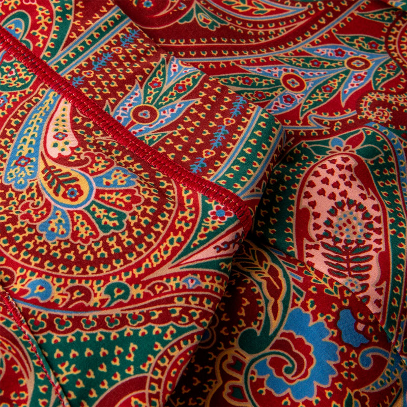 Womens Paisley Pleated Four-Way-Stretch Skort Ancient Madder Paisley