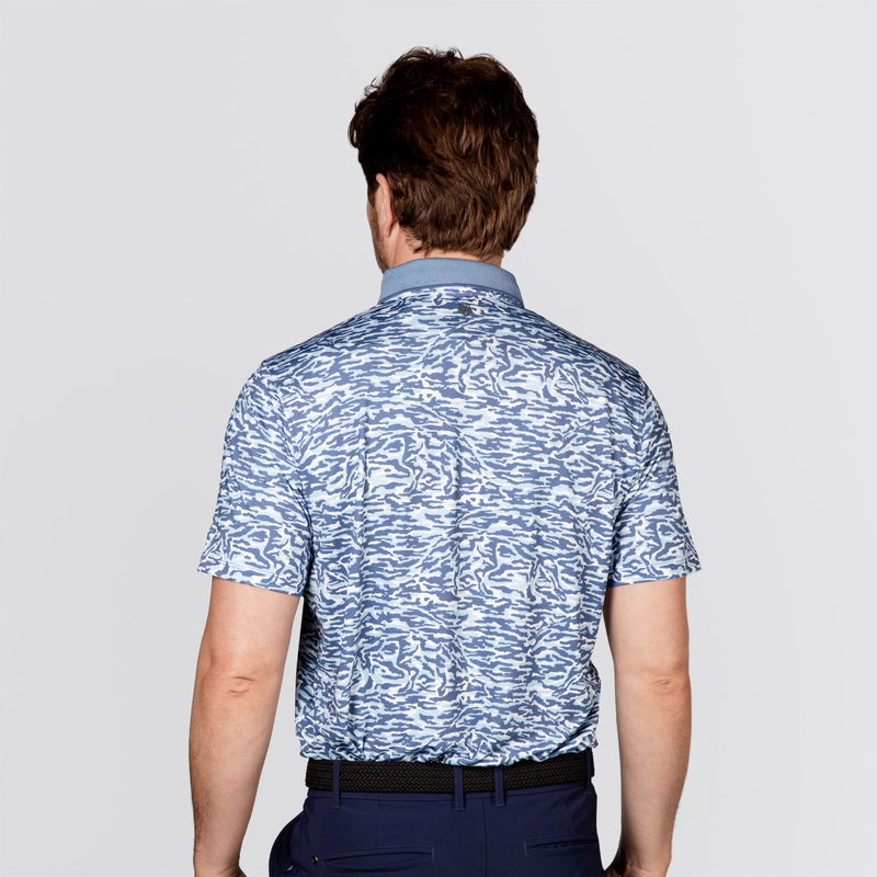 Stalking Wolf Camo Polo Wolf Blue