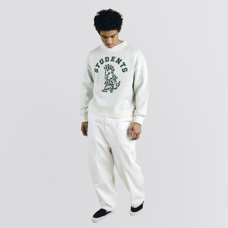 Chip Knit Crew Sweater Cream