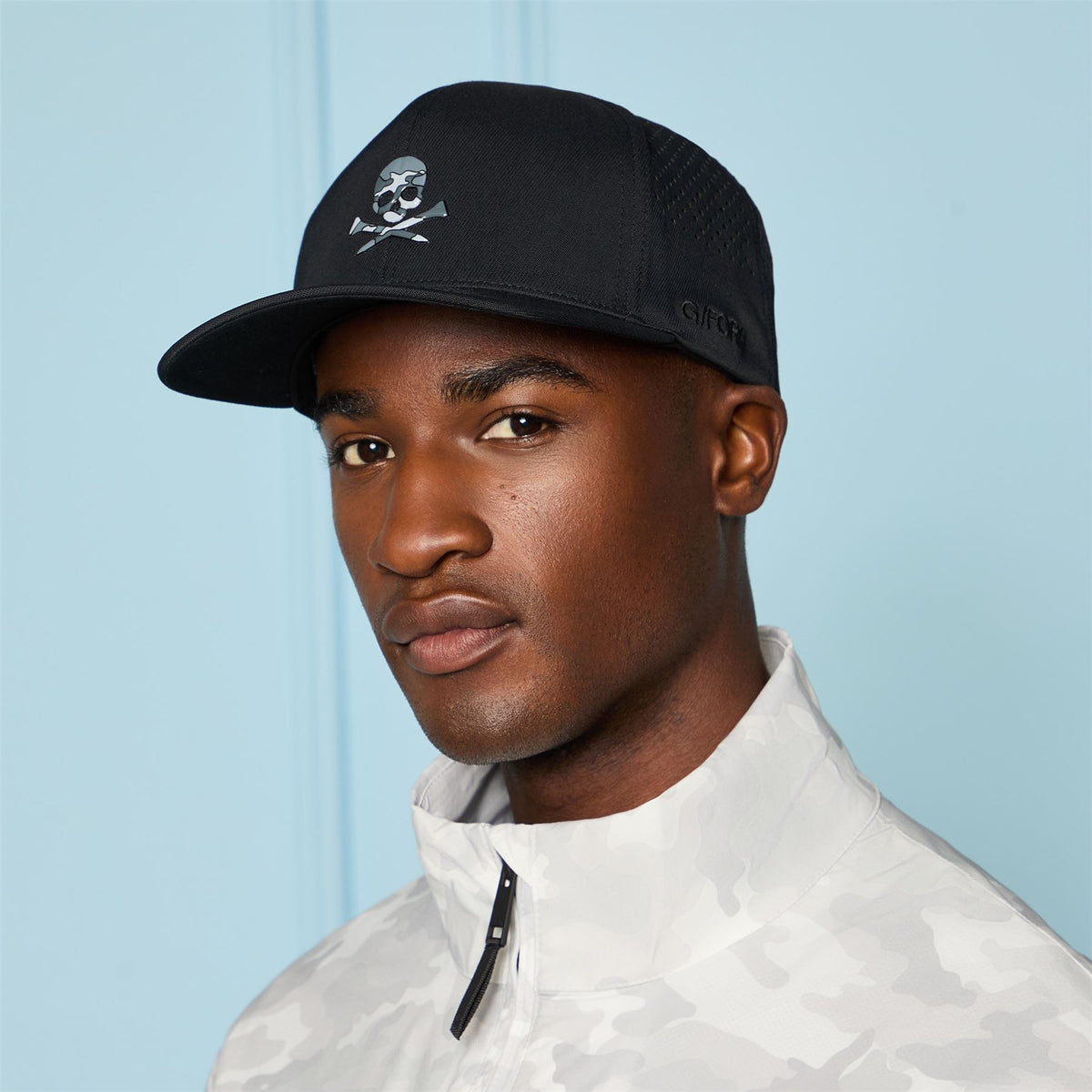 Skull & Tees Perforated Delta 110 Snapback Onyx