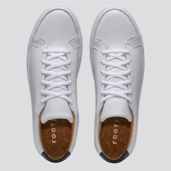 FootJoy FJ COURT Spikeless Golf Shoes White/Navy | TRENDYGOLF USA