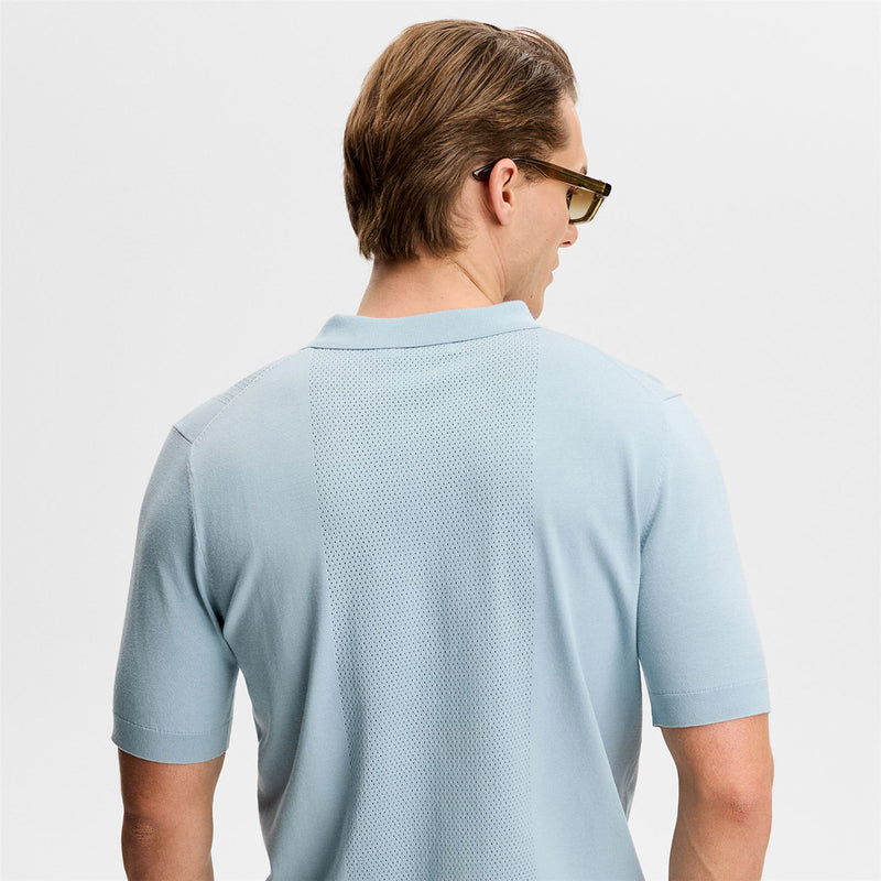 Reymond Seasonal Knit Polo Forget-Me-Not