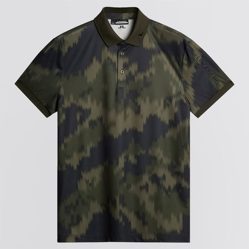 Tour Tech Print Polo Warp Forest