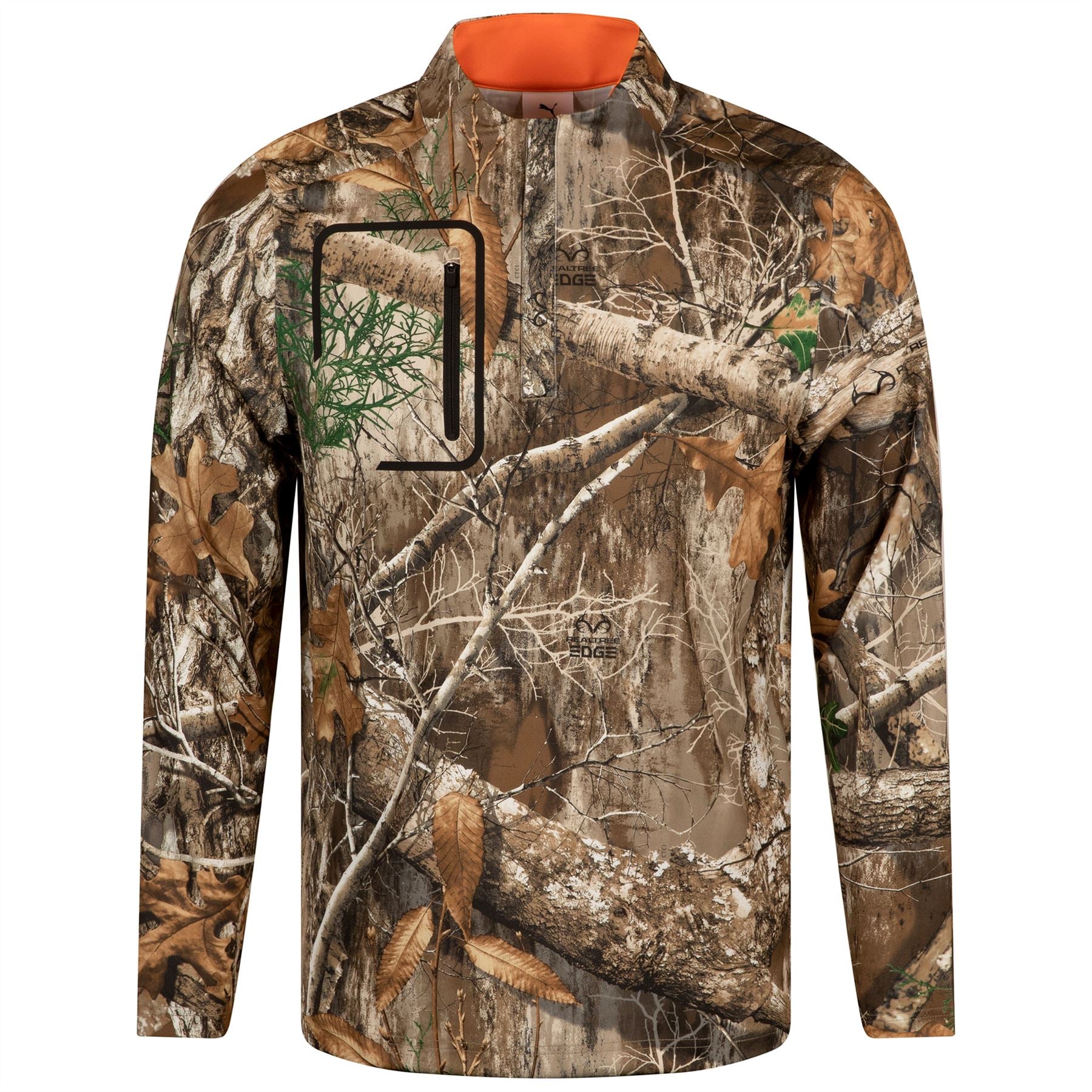 Puma x Real Tree Quarter Zip Mid Layer Deep Forest