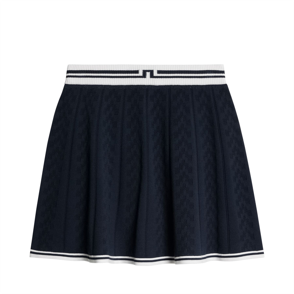 Womens Pamela Pointelle Knitted Skirt JL Navy