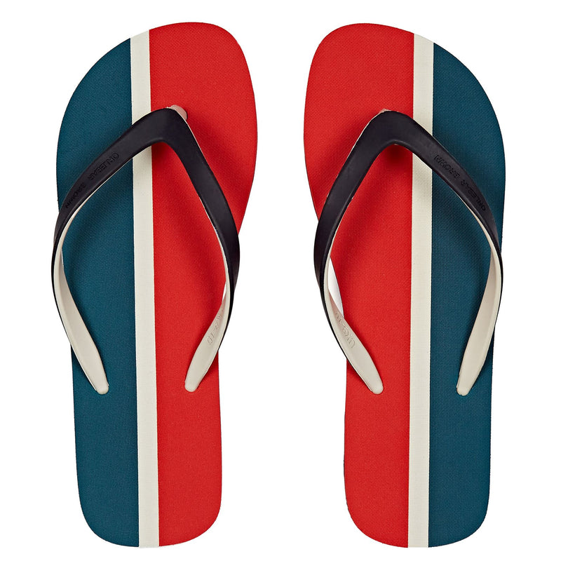 Womens Haston Stripe O.B Stripe Flip Flops Navy/White Sand