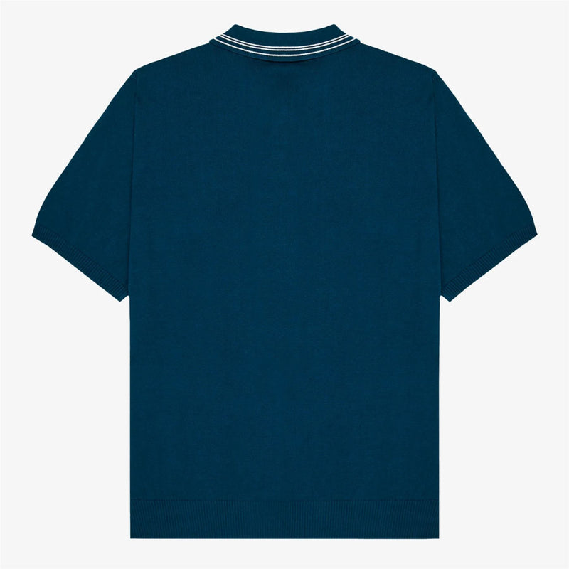 Campania Knit Polo Azurra