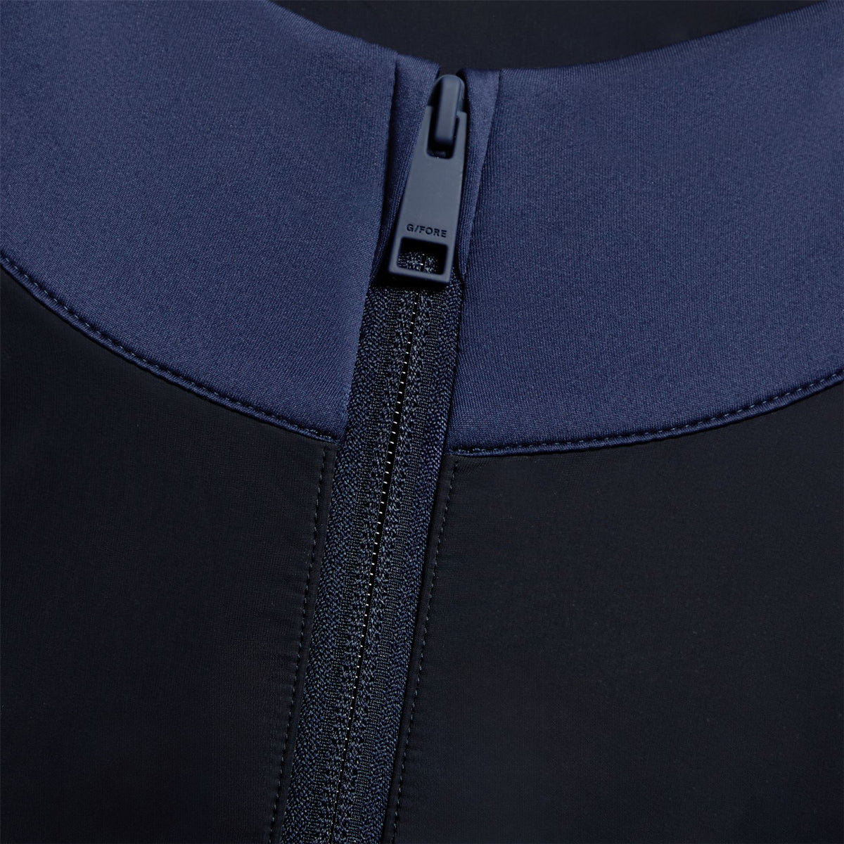 Double Knit Brushed Back Scuba Quarter Zip Twilight