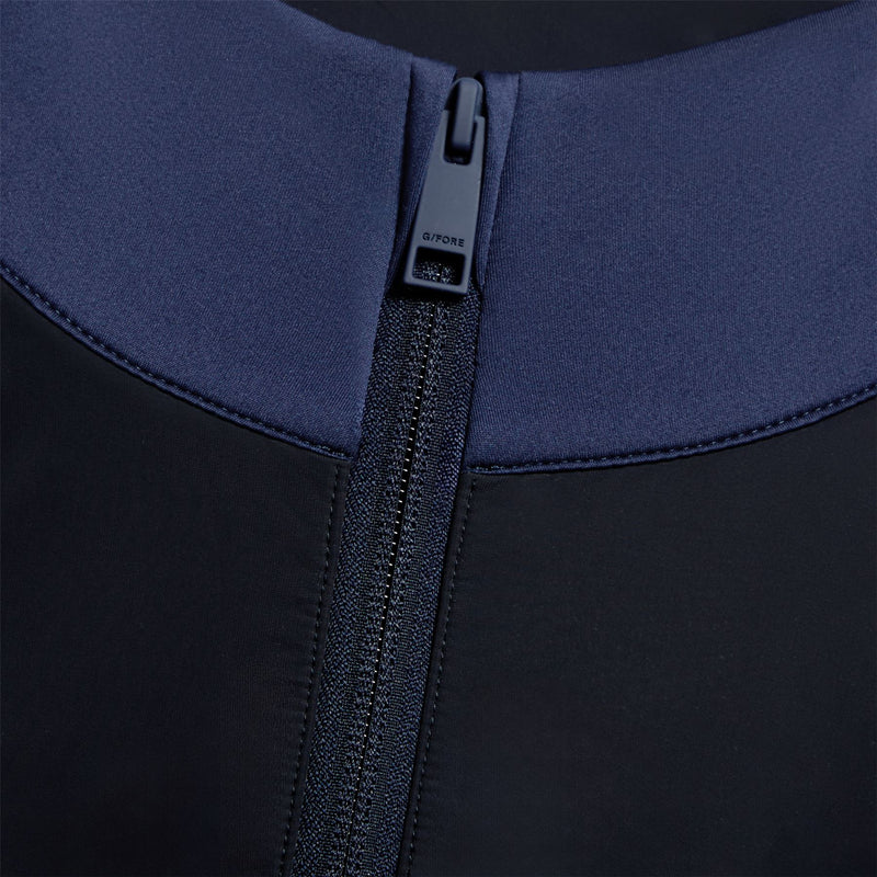 Double Knit Brushed Back Scuba Quarter Zip Twilight